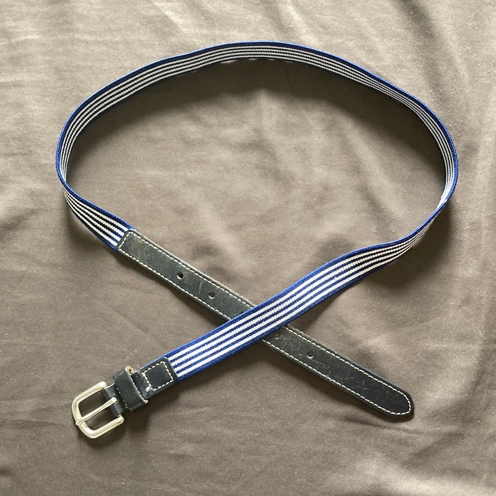 ❤️free with bundle❤️ Blue & White Stripe Stretch Belt